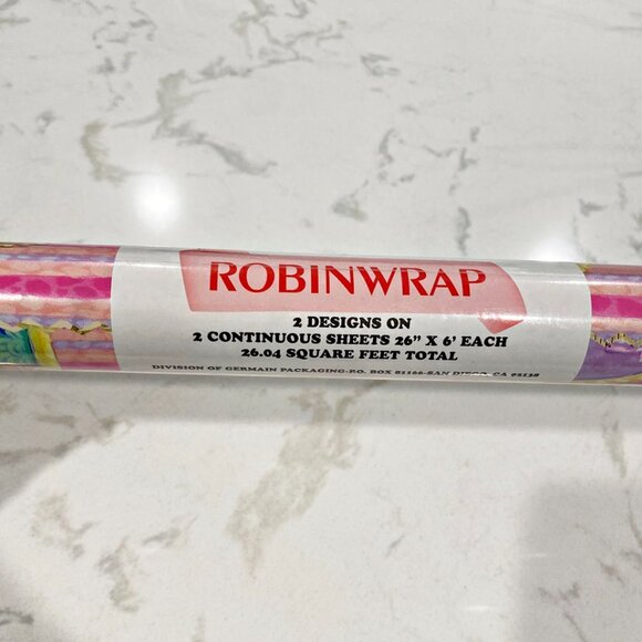 Robinwrap Victorian Fancy Duo Gift Wrapping Paper High Button Shoe 2 Sheets Roll - Picture 4 of 8